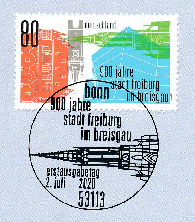 Freiburg 2020 900 Jahre gestempelt