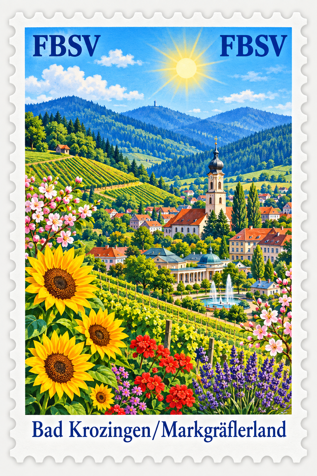briefmarke bad krozingen