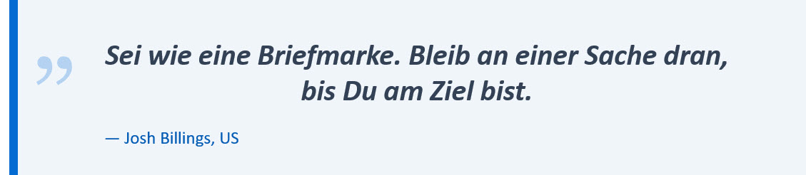 Links 1 Sei wie eine Briefm Billings